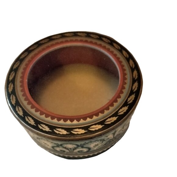 Punch Studio Trinket Gift Box Round Rococo Brown Cardboard Clear Window - Picture 2 of 11